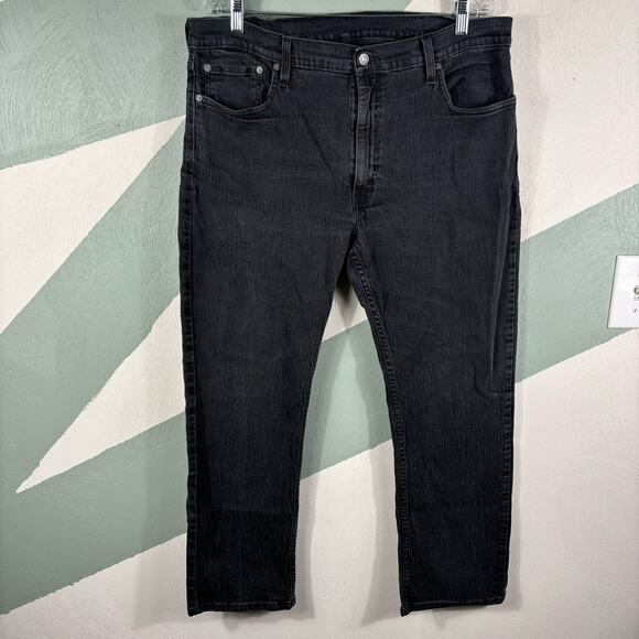 Levi's 559 Denim Jeans Men's Size 40x30 Dark Wash Relaxed Straight Black Casual - Picture 12 of 13